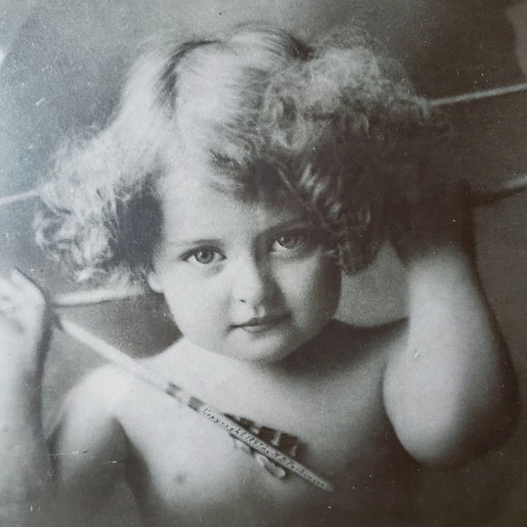 Cupid Awake and Cupid Asleep, Antique Framed Photographs Early Copies c. 1897 - Picture 6 of 8